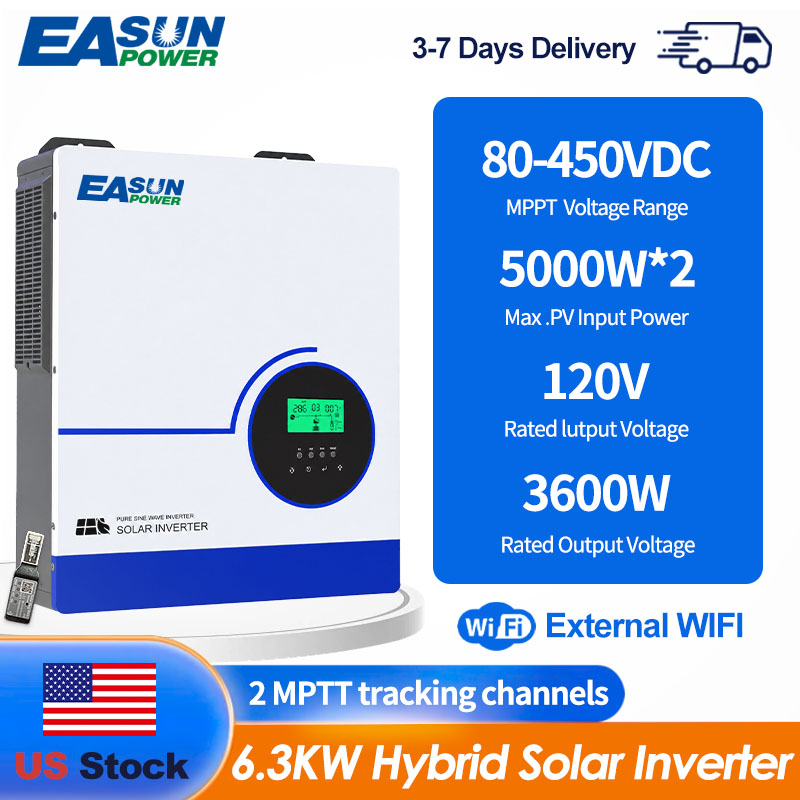 Grid Tie Inverter Limiter 2000W - EASUN POWER 6300W Hybrid Solar Inverter