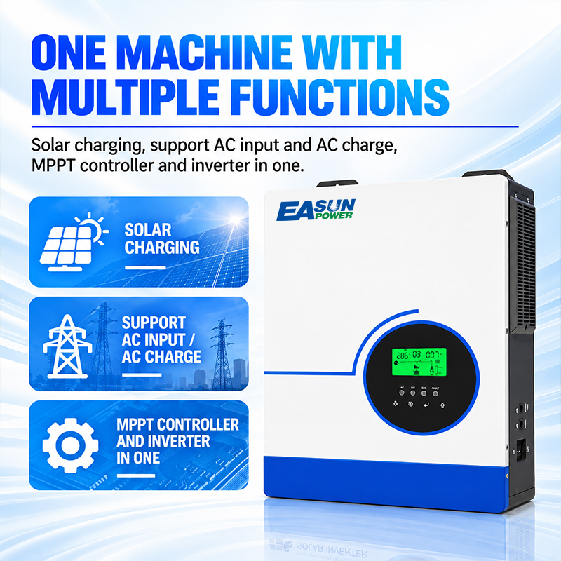 EASUN POWER 6300W Hybrid Solar - đánh giá và giá Grid Tie Inverter Limiter 2000W